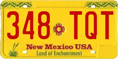 NM license plate 348TQT