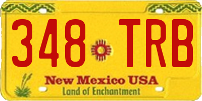 NM license plate 348TRB