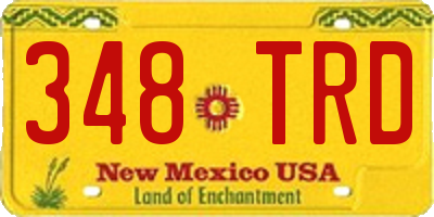 NM license plate 348TRD