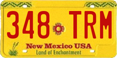 NM license plate 348TRM