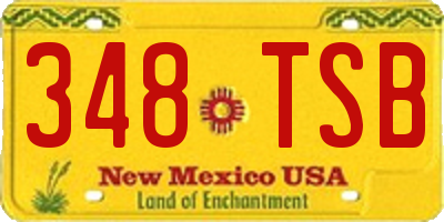 NM license plate 348TSB