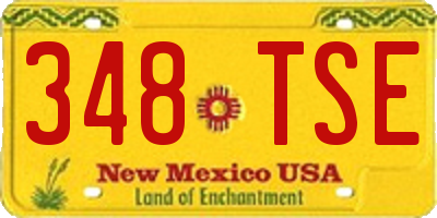NM license plate 348TSE