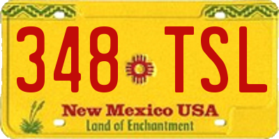 NM license plate 348TSL