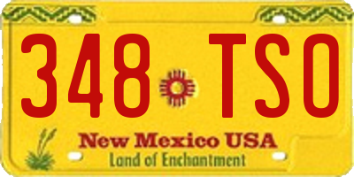 NM license plate 348TSO