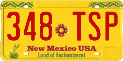 NM license plate 348TSP