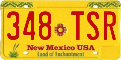 NM license plate 348TSR