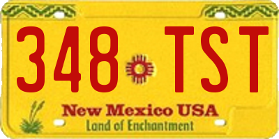 NM license plate 348TST