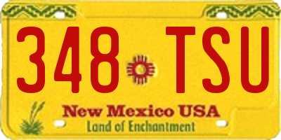 NM license plate 348TSU