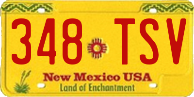 NM license plate 348TSV