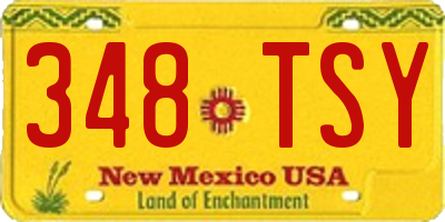 NM license plate 348TSY