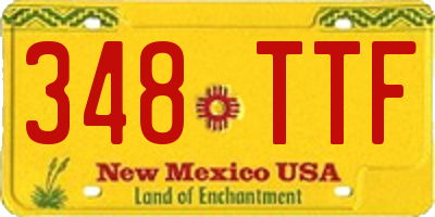 NM license plate 348TTF
