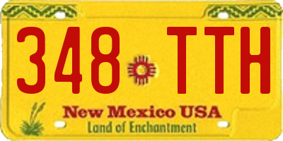 NM license plate 348TTH