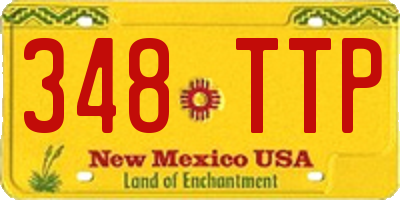 NM license plate 348TTP