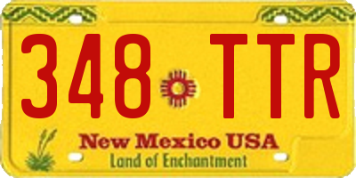 NM license plate 348TTR