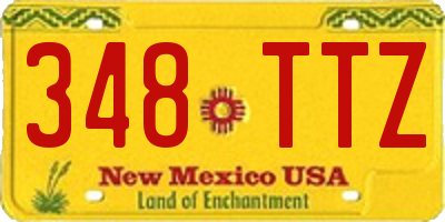 NM license plate 348TTZ