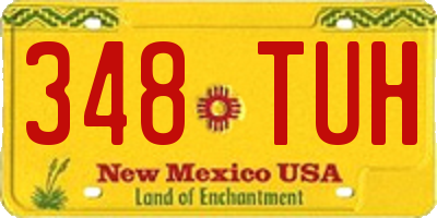 NM license plate 348TUH