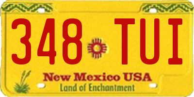 NM license plate 348TUI