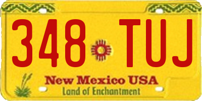 NM license plate 348TUJ