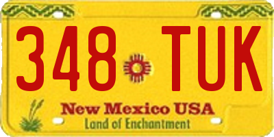 NM license plate 348TUK