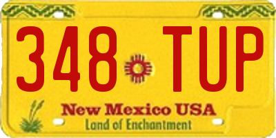 NM license plate 348TUP