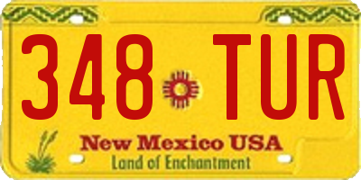 NM license plate 348TUR