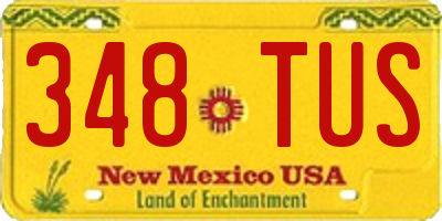 NM license plate 348TUS