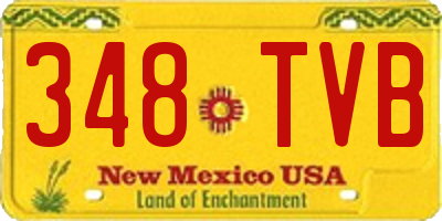 NM license plate 348TVB