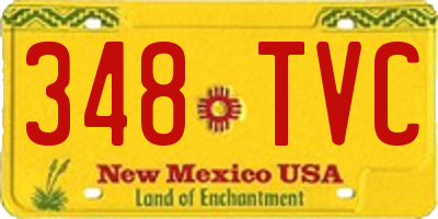 NM license plate 348TVC