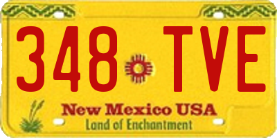 NM license plate 348TVE