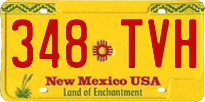 NM license plate 348TVH