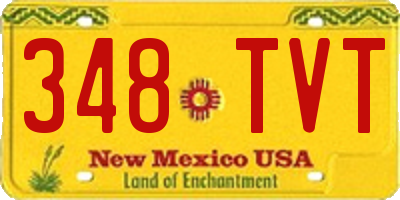 NM license plate 348TVT