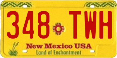 NM license plate 348TWH