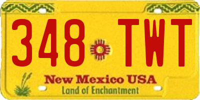 NM license plate 348TWT