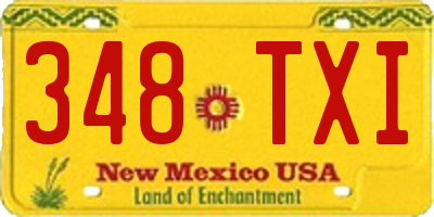 NM license plate 348TXI