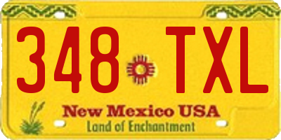 NM license plate 348TXL