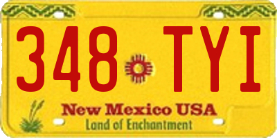 NM license plate 348TYI