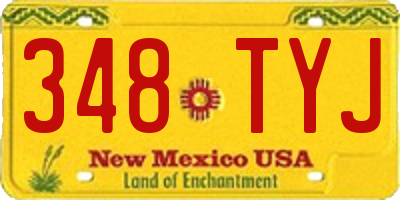NM license plate 348TYJ