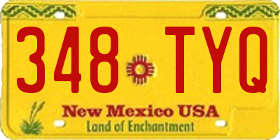 NM license plate 348TYQ