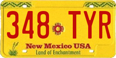 NM license plate 348TYR
