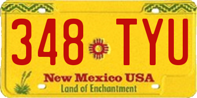 NM license plate 348TYU