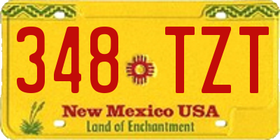 NM license plate 348TZT