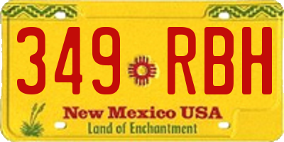 NM license plate 349RBH