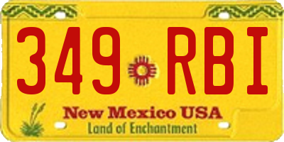 NM license plate 349RBI