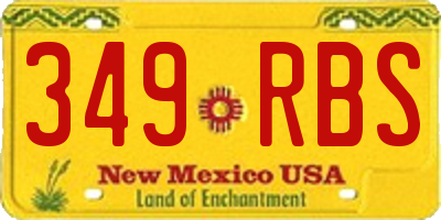 NM license plate 349RBS