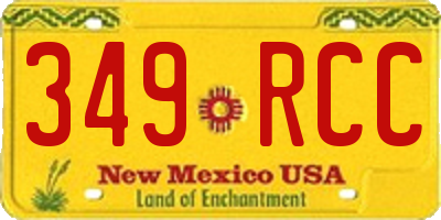 NM license plate 349RCC