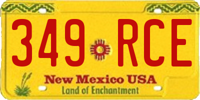 NM license plate 349RCE