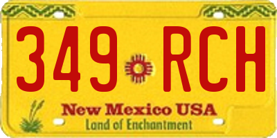 NM license plate 349RCH
