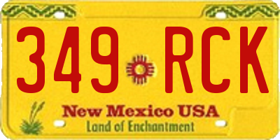 NM license plate 349RCK