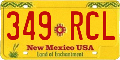 NM license plate 349RCL