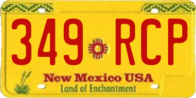 NM license plate 349RCP